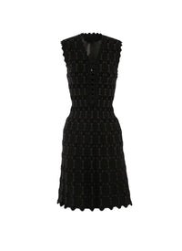 Azulejos sleeveless short dress - Black & Night