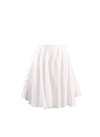 Embroidered skirt - White & Beige