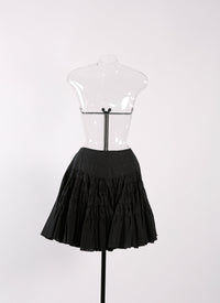 Embroidered skirt - Black intense
