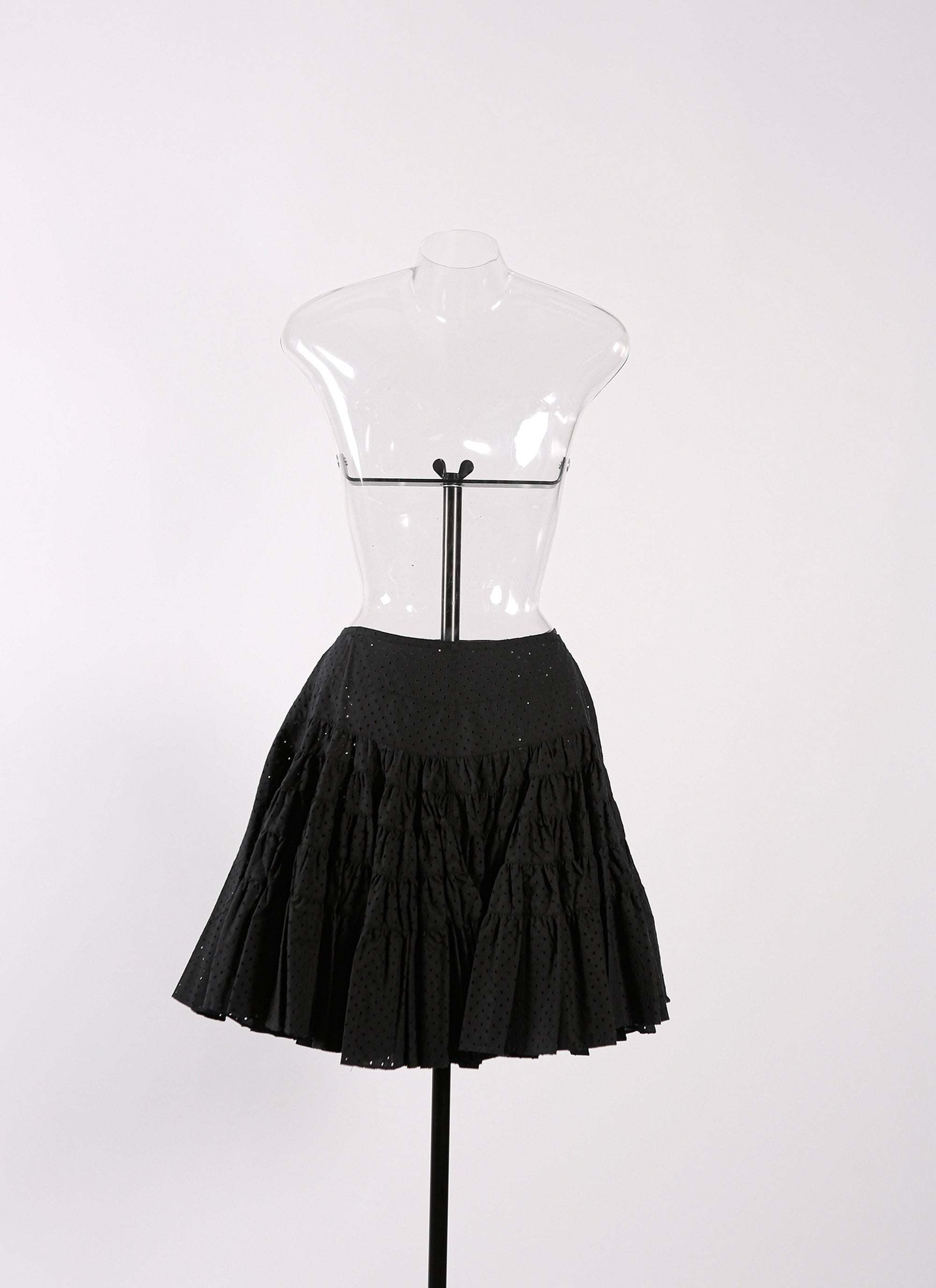 Embroidered skirt - Black intense
