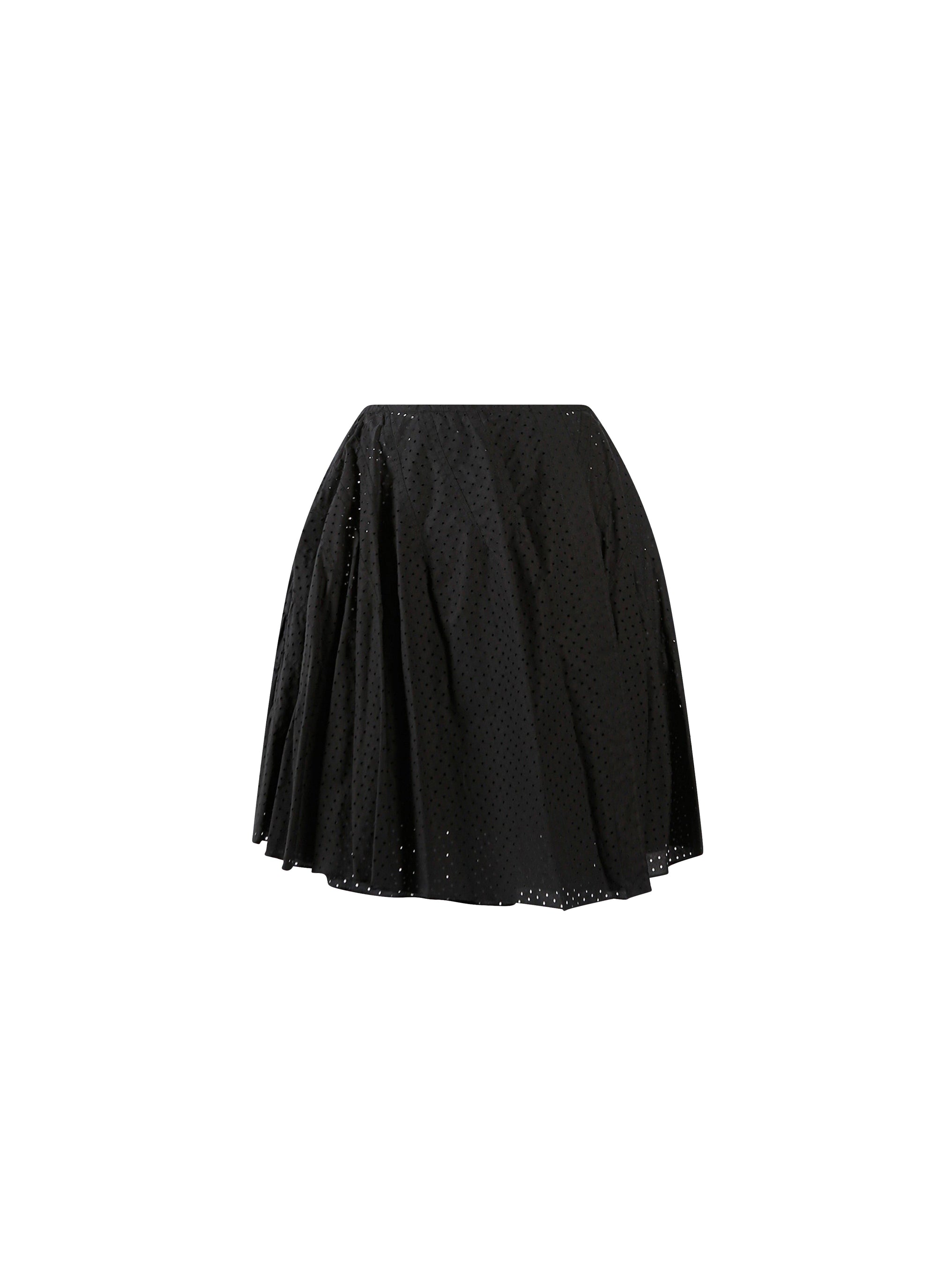 Embroidered skirt - Black intense