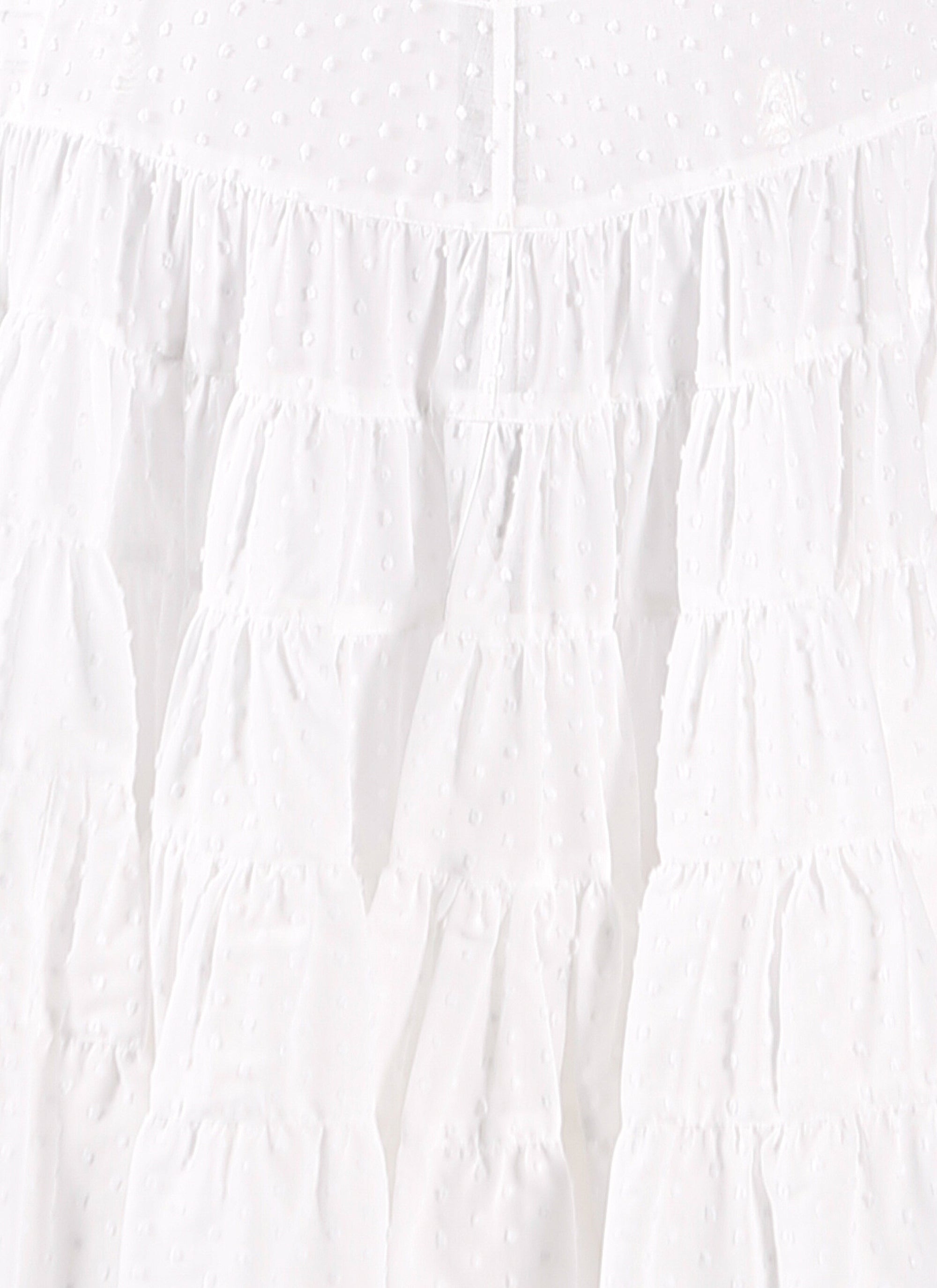 Gathered and pleated short skirt - Optic White
