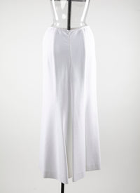 Fitted plain long skirt - Optic White
