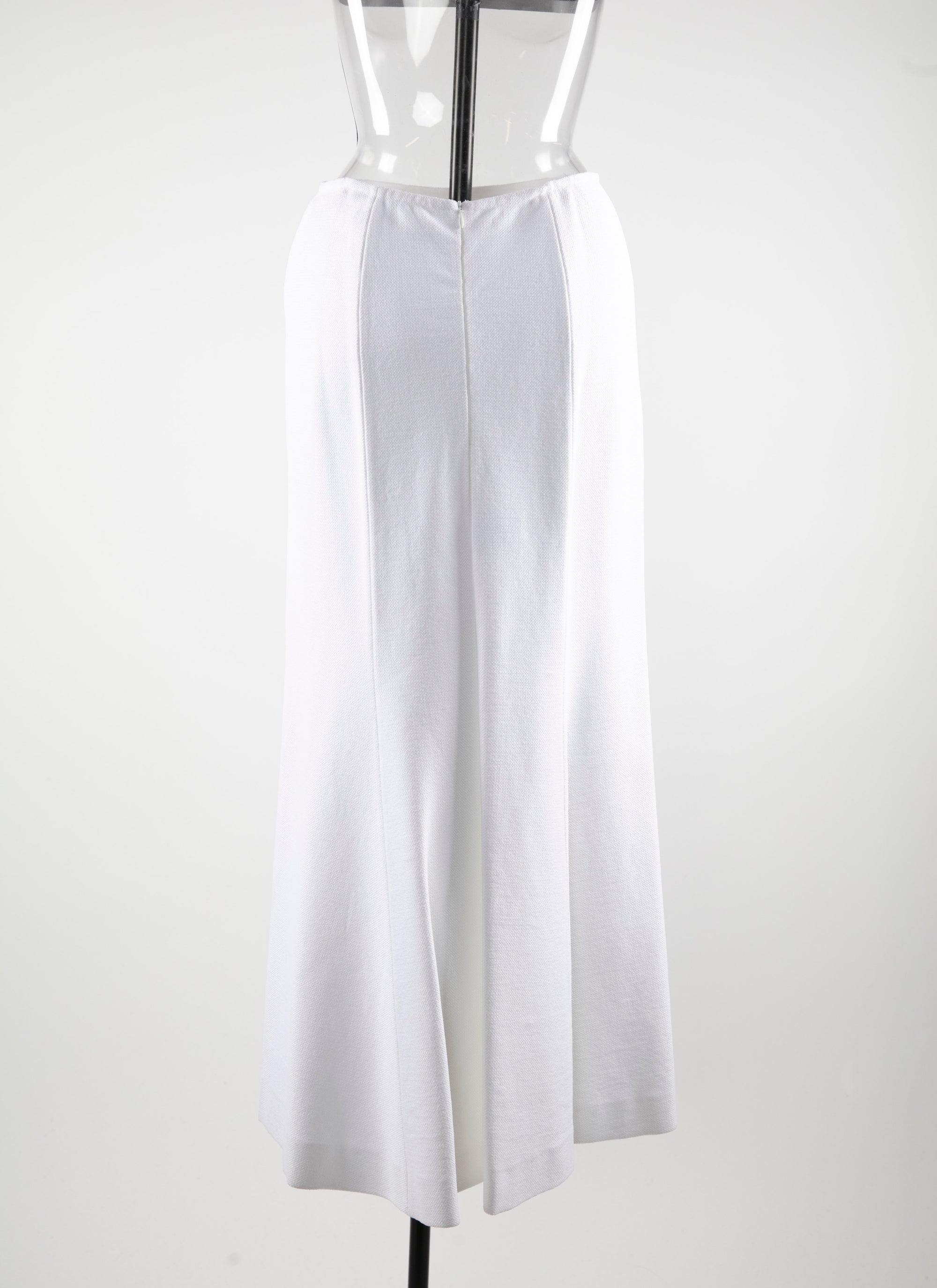 Fitted plain long skirt - Optic White