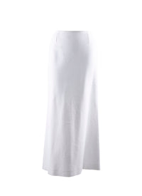 Fitted plain long skirt - Optic White