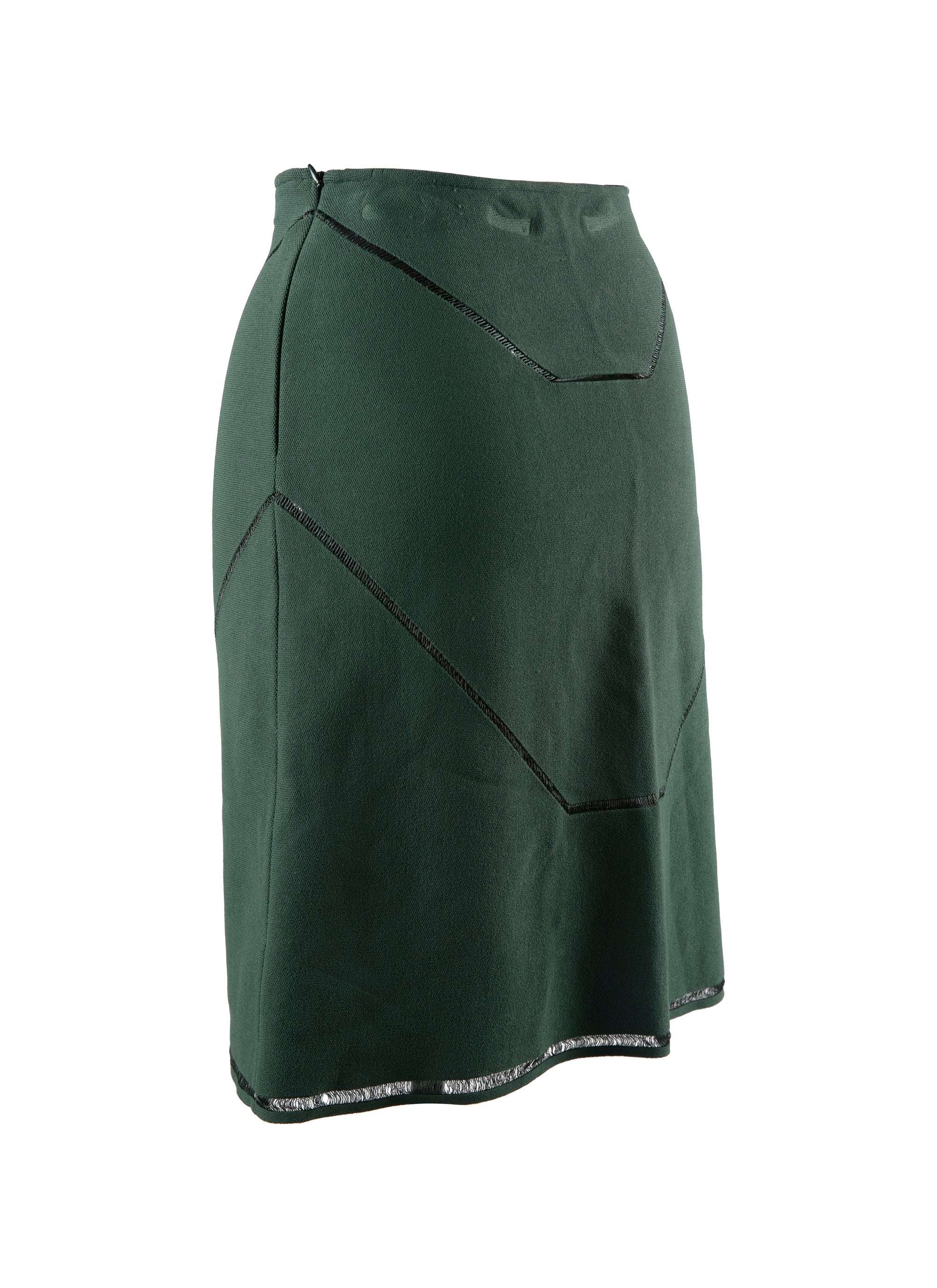 Guarani Straight Knitted Skirt - Fir Tree