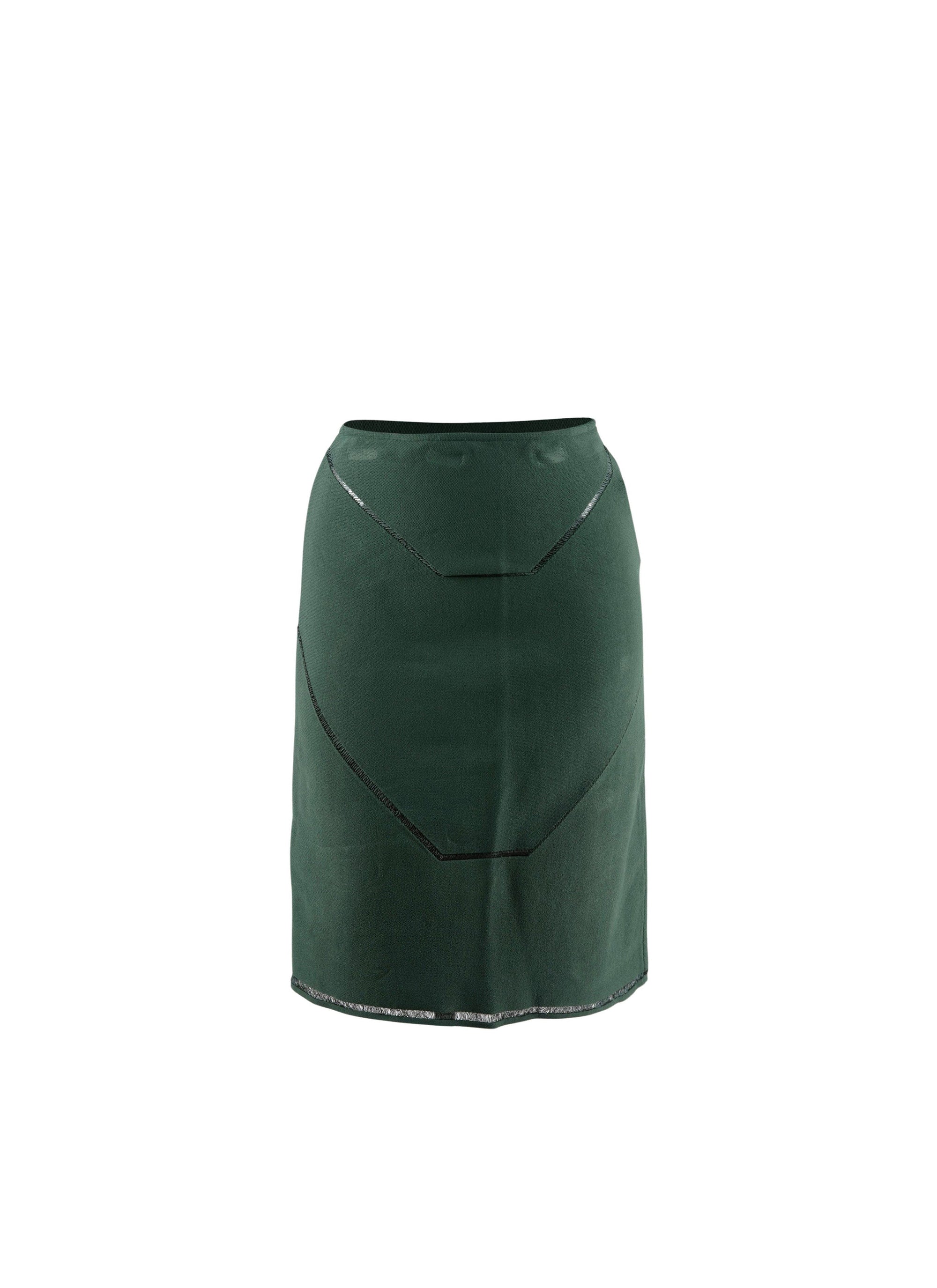 Guarani Straight Knitted Skirt - Fir Tree