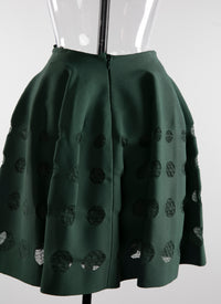 Short skater skirt with lace details - Fir