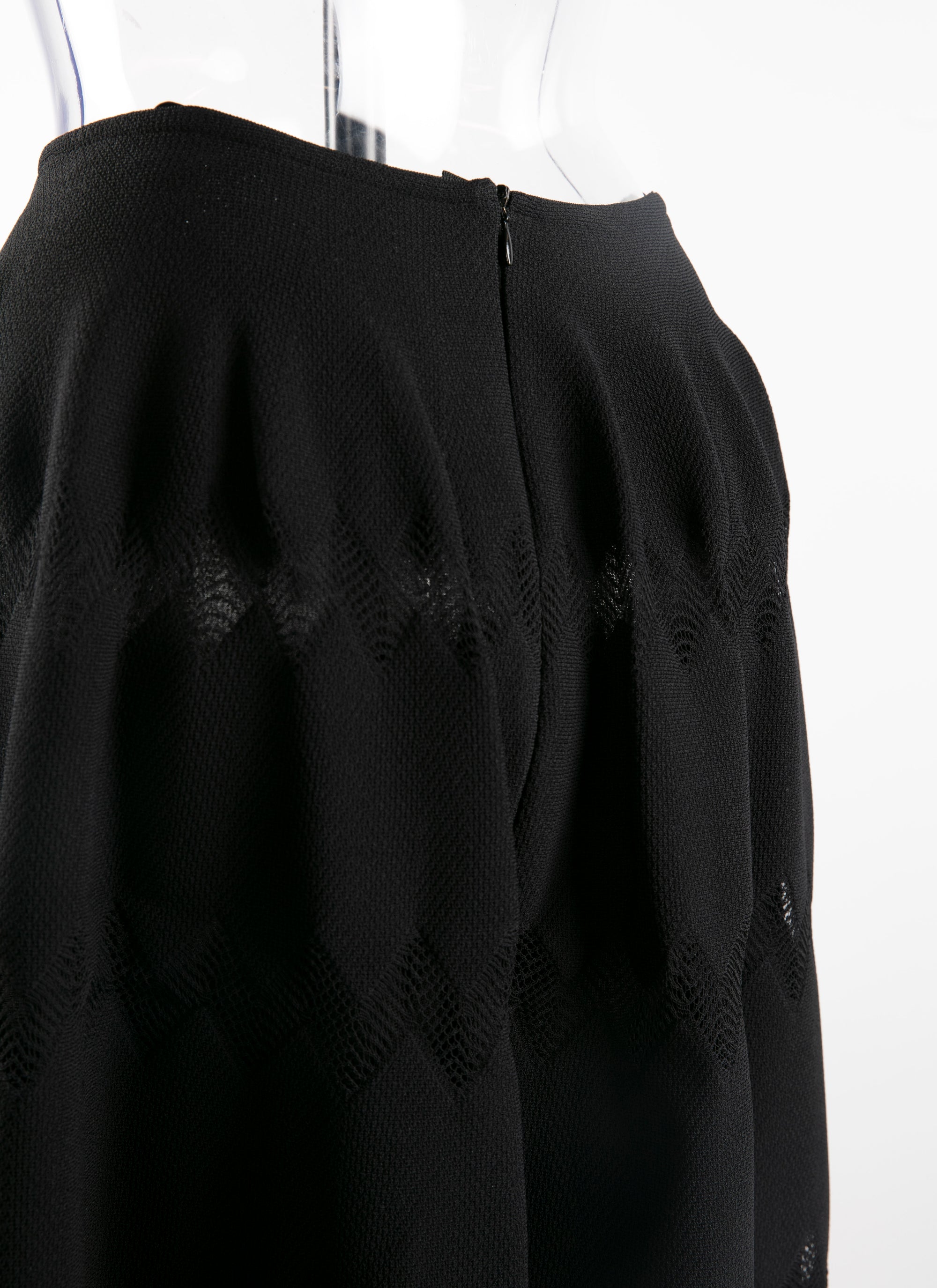 Short skirt with sheer details - Black intense