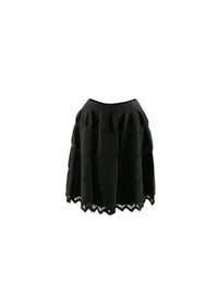 Short skirt with sheer details - Black intense