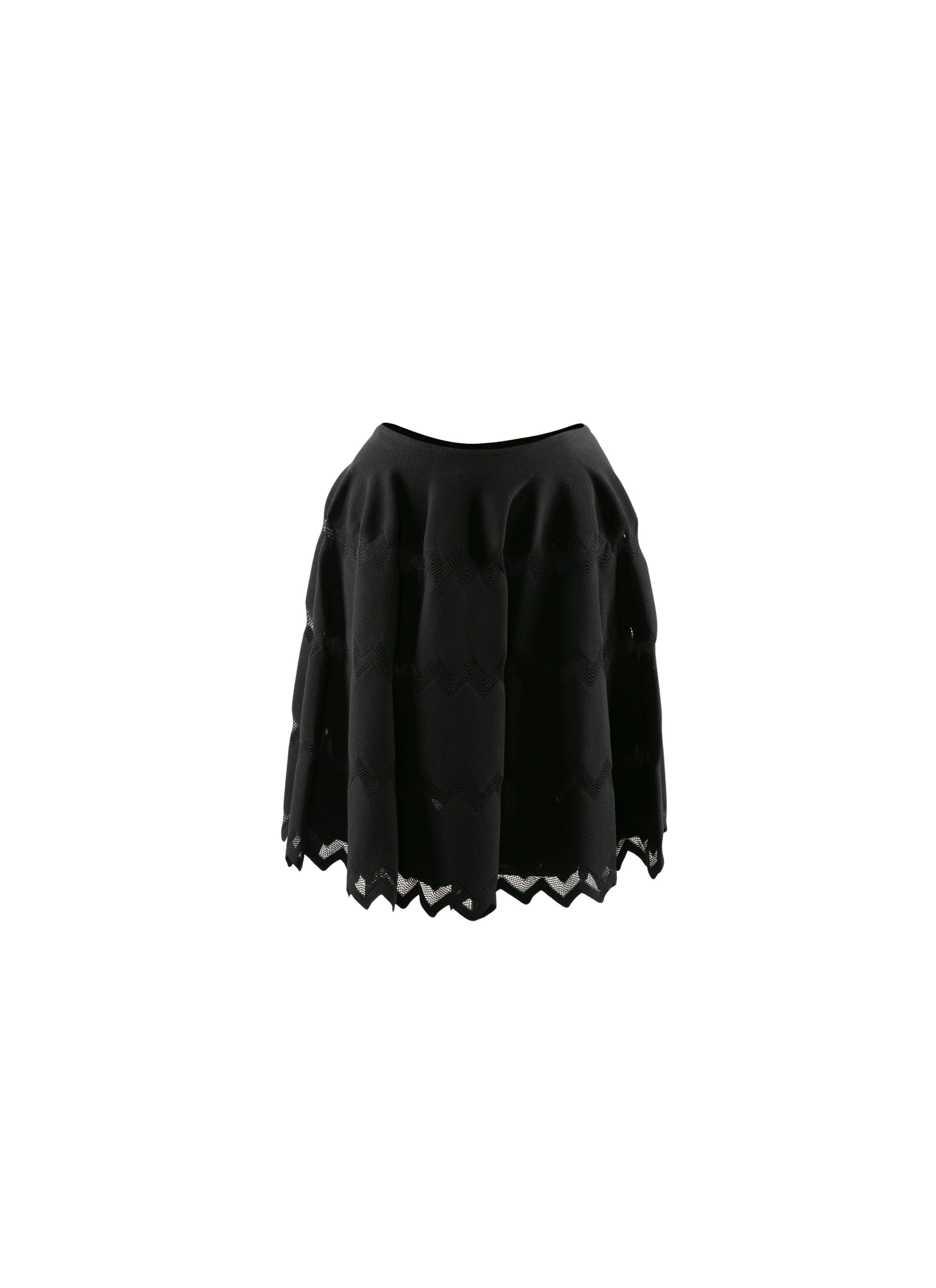 Short skirt with sheer details - Black intense