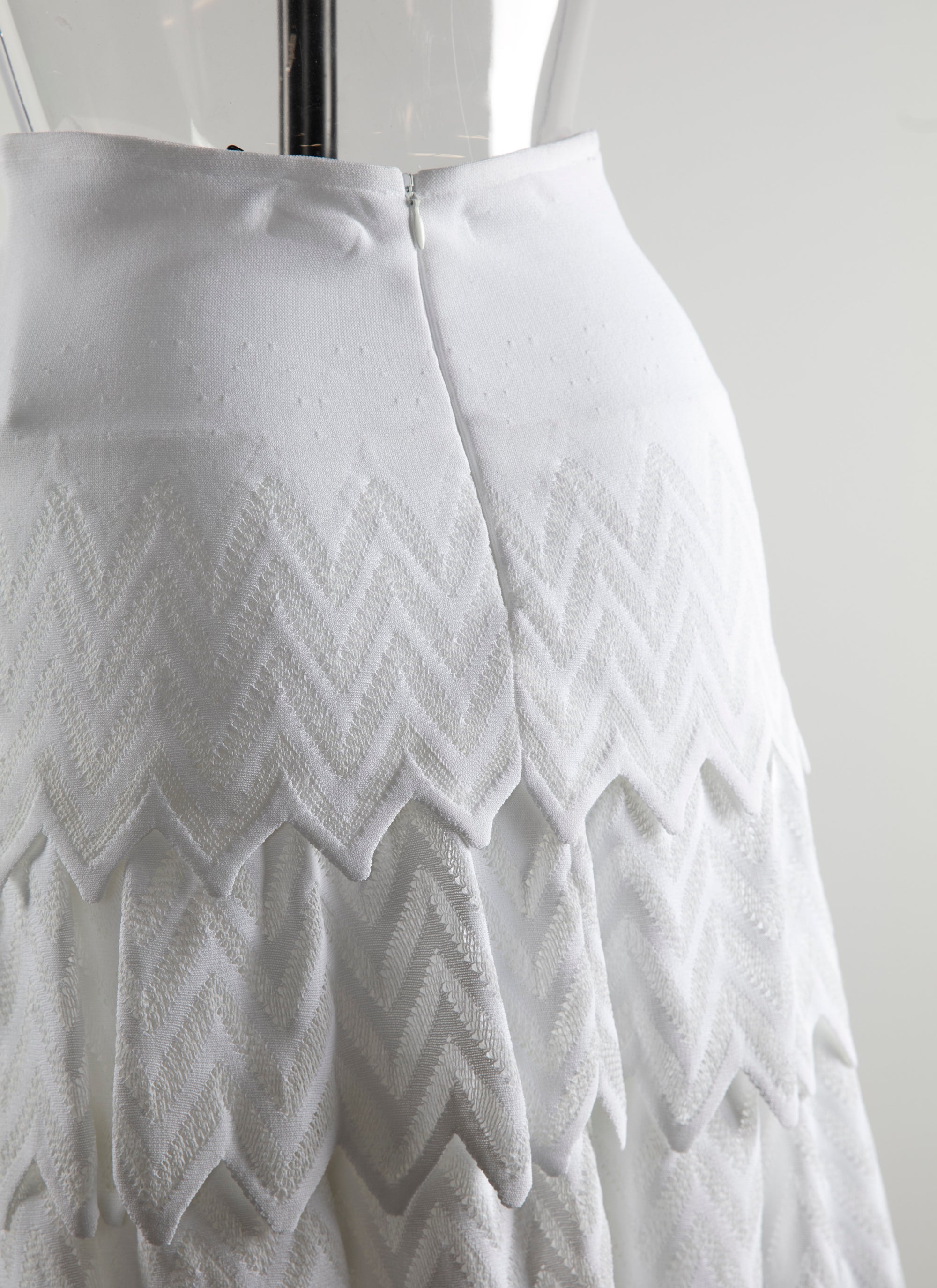 Short skirt with ruffles - Optic White