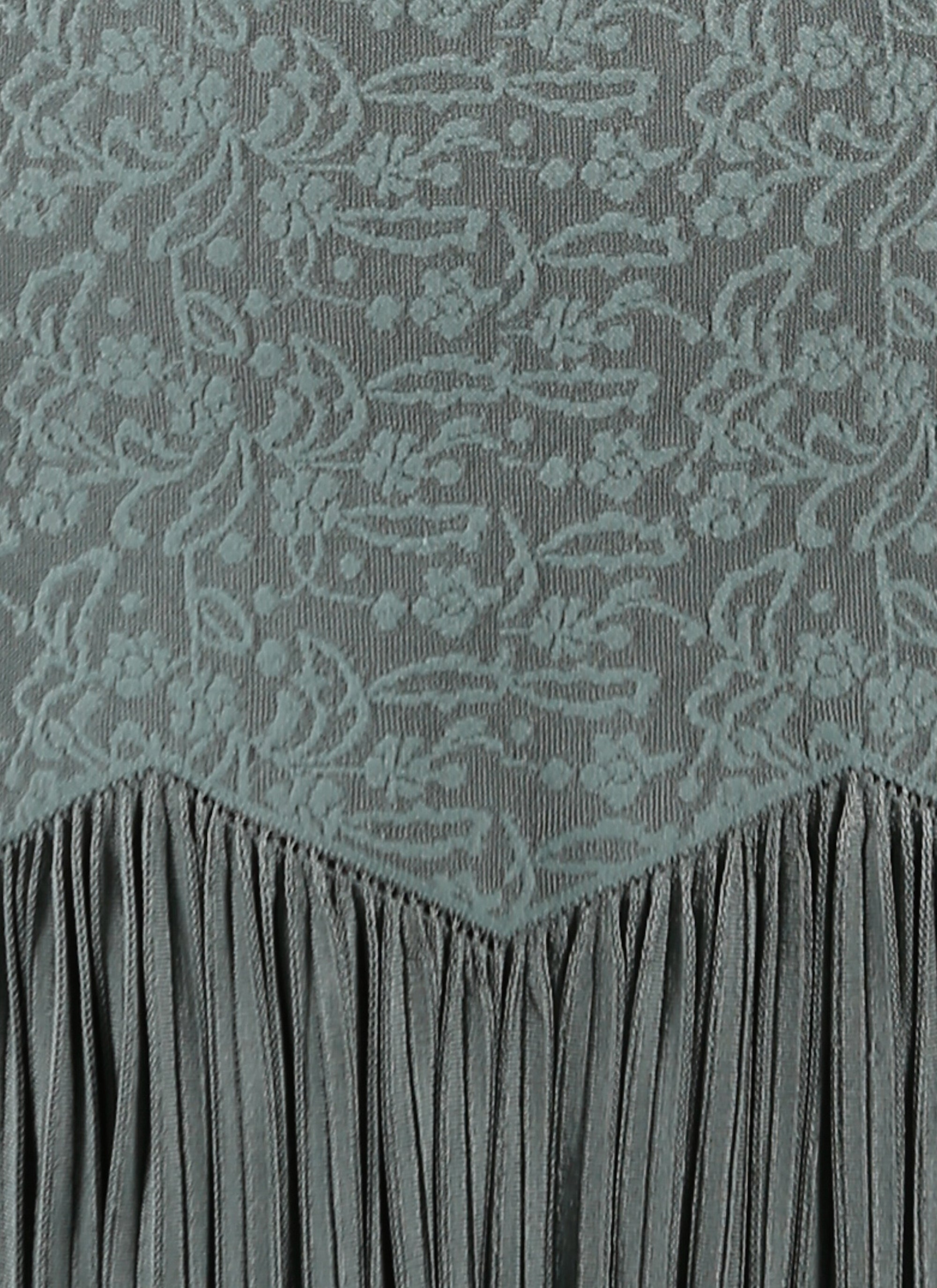 Short embroidered skirt with ruffles - Sage