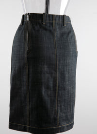 Short skirt with contrast stitching - Night