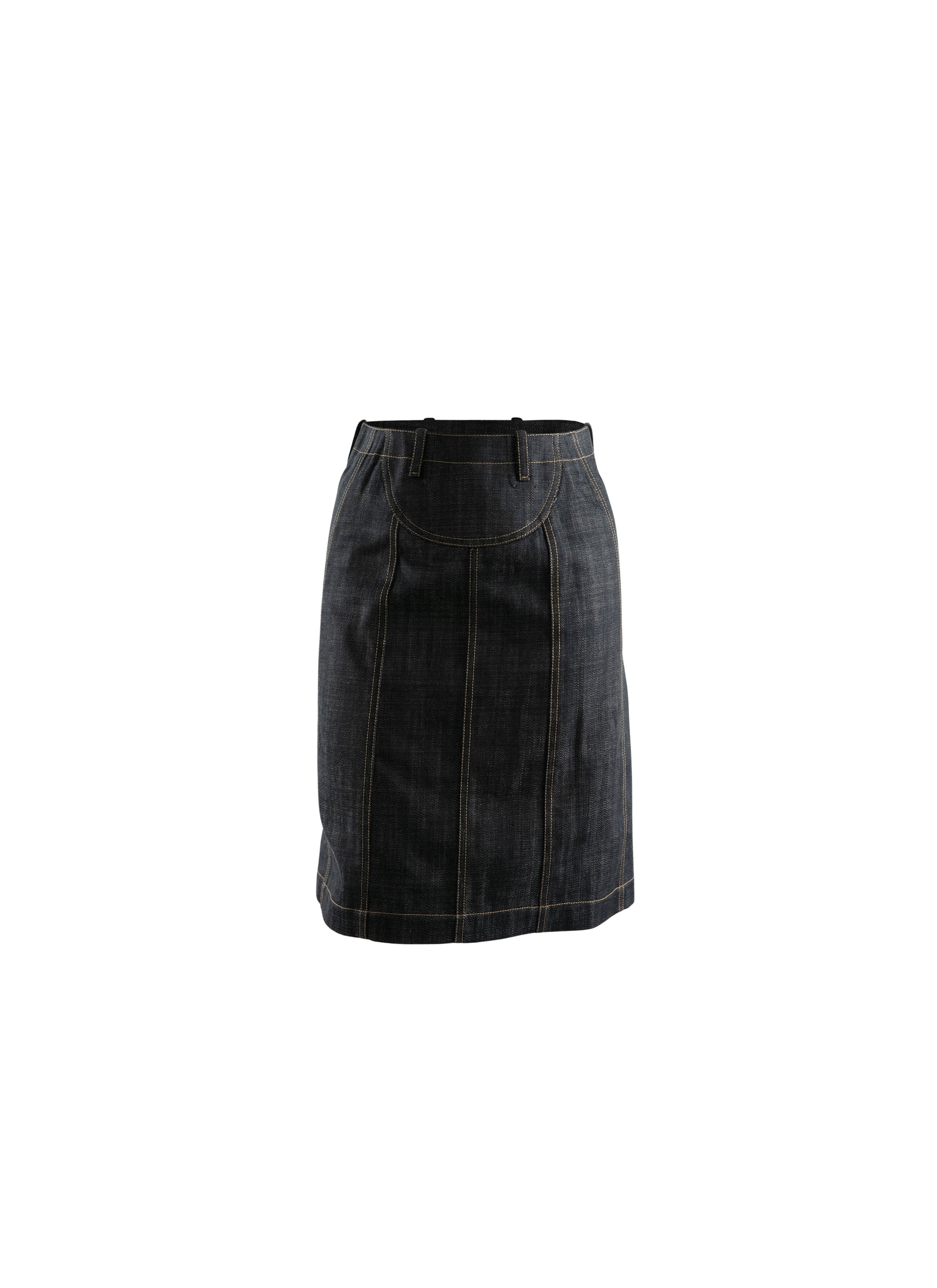 Short skirt with contrast stitching - Night