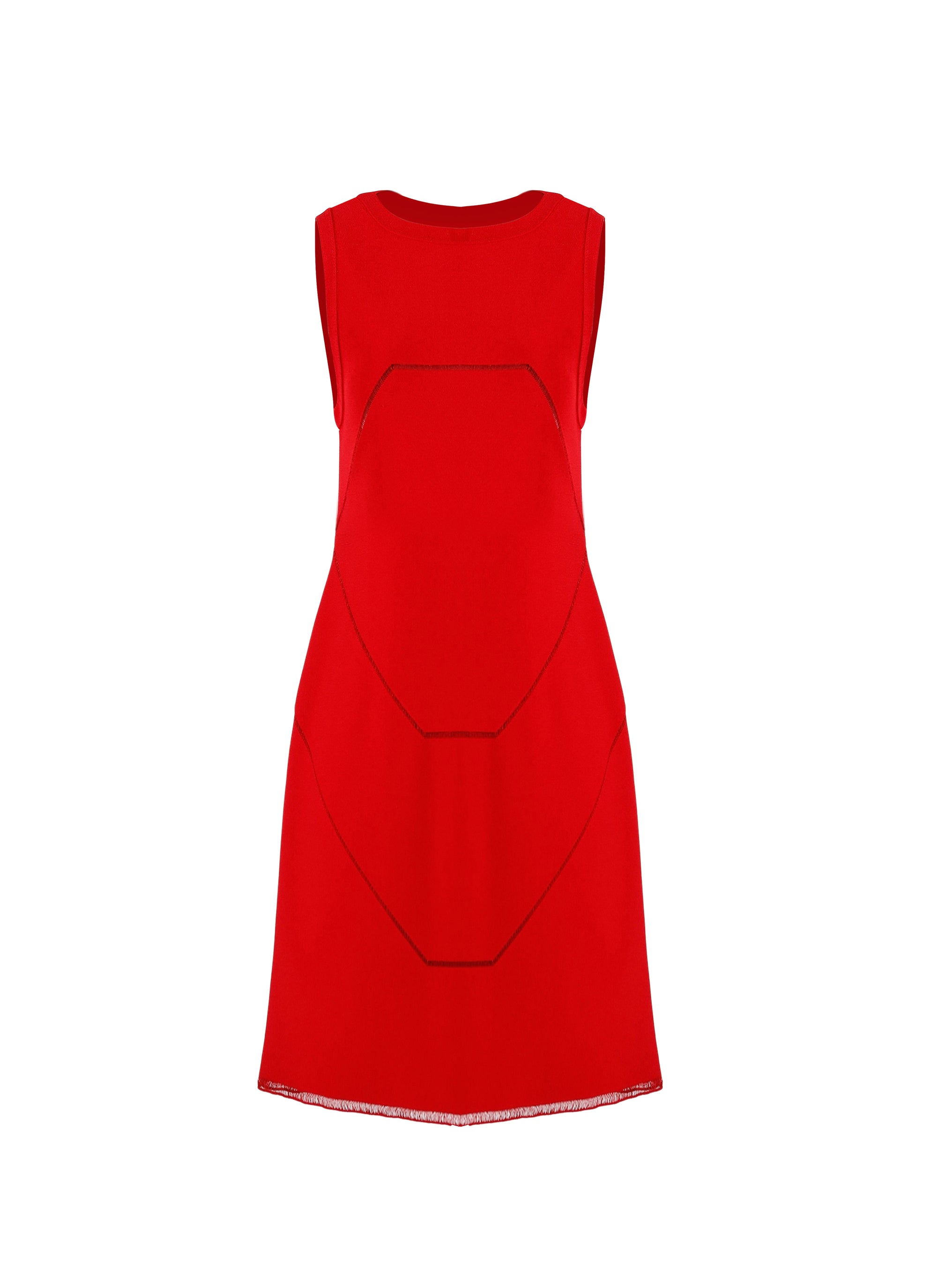 Guarani sleeveless knitted dress - Lacquer
