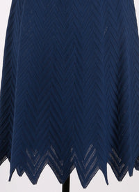 Robe à manches courtes Jamaica en maille - Marine