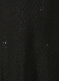 Jamaica long sleeve knitted dress - Black intense