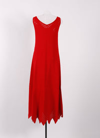 Jamaica sleeveless knitted dress - Lacquer