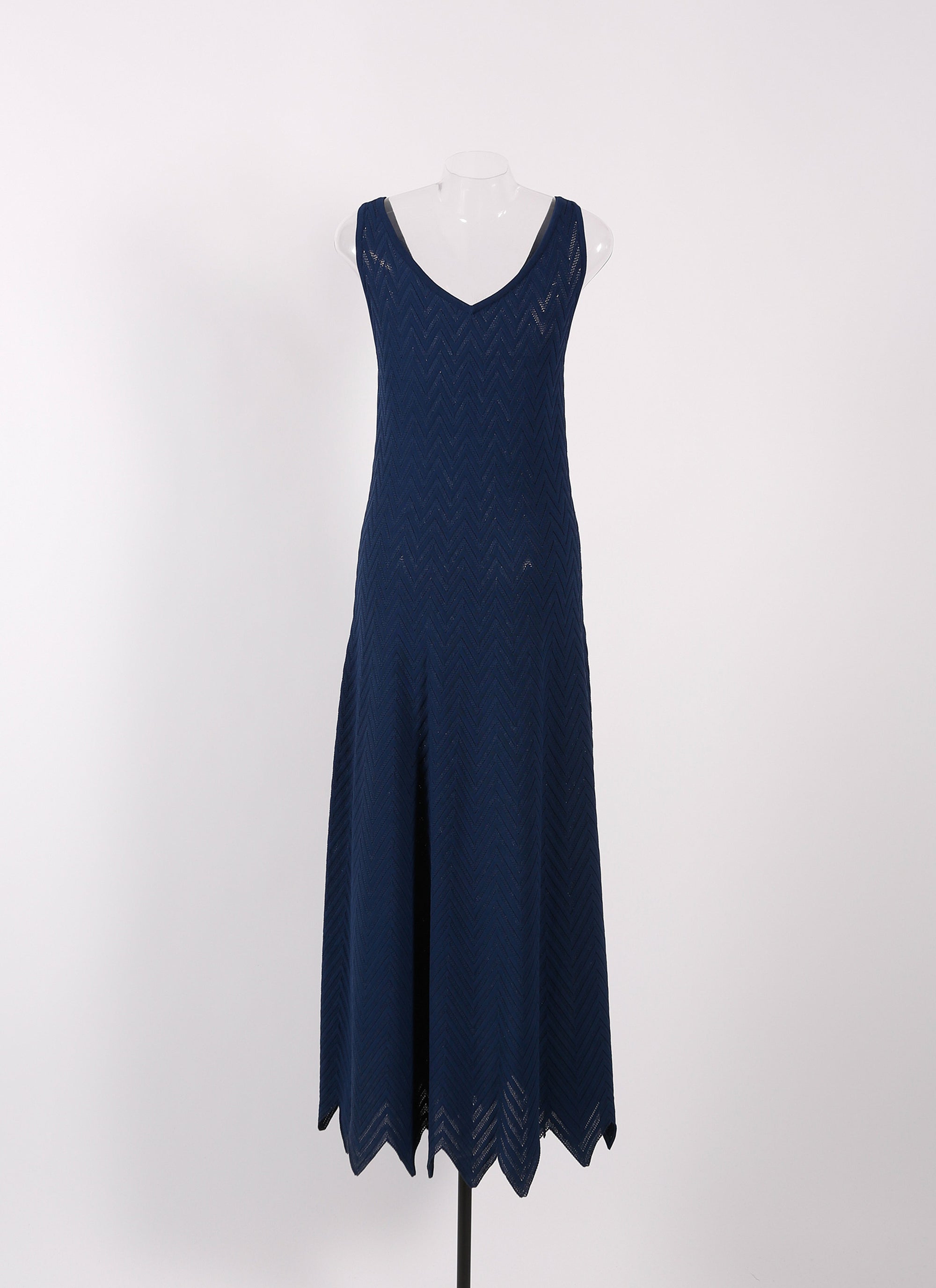 Jamaica sleeveless knitted dress - Navy