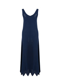 Jamaica sleeveless knitted dress - Navy
