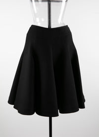 Jupe patineuse unie - Noir