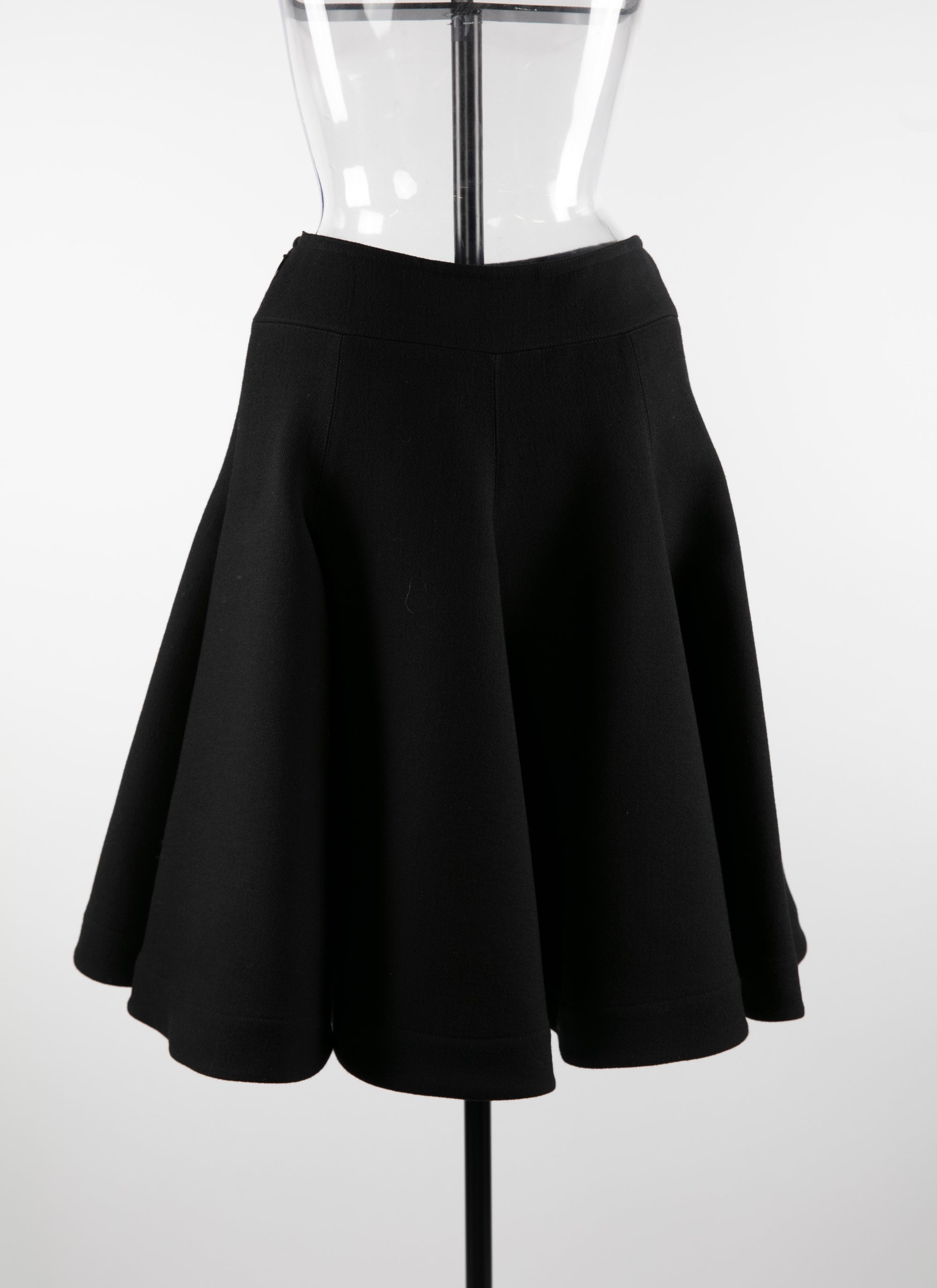 Jupe patineuse unie - Noir