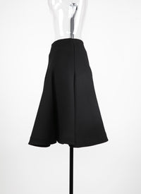 Jupe patineuse unie - Noir