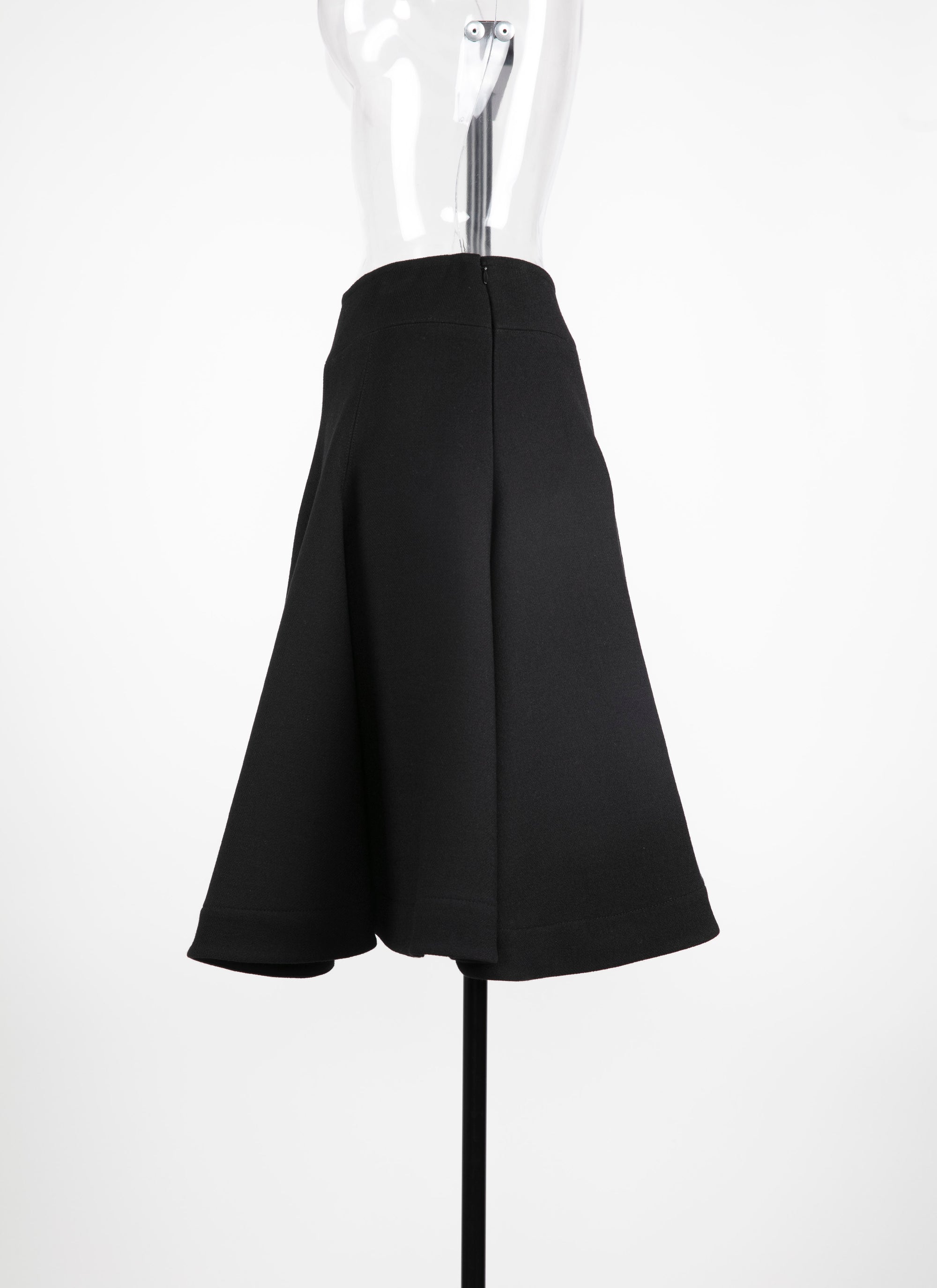 Jupe patineuse unie - Noir
