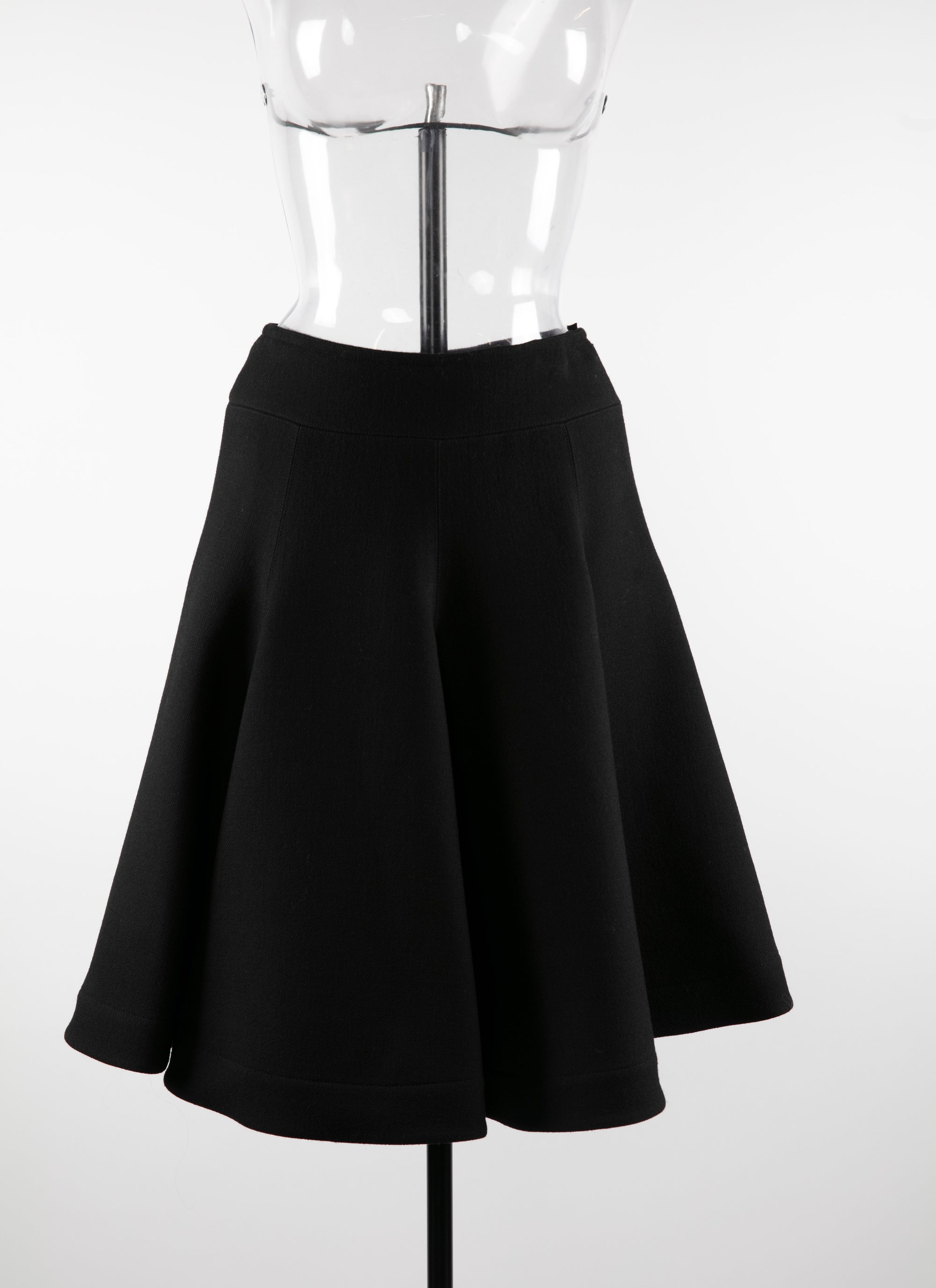 Jupe patineuse unie - Noir