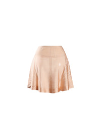 Short Plain Sheer Skirt Back - Flesh