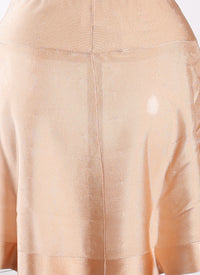 Short Plain Sheer Skirt Back - Flesh