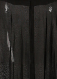 Plain sheer long skirt bottom - Black intense