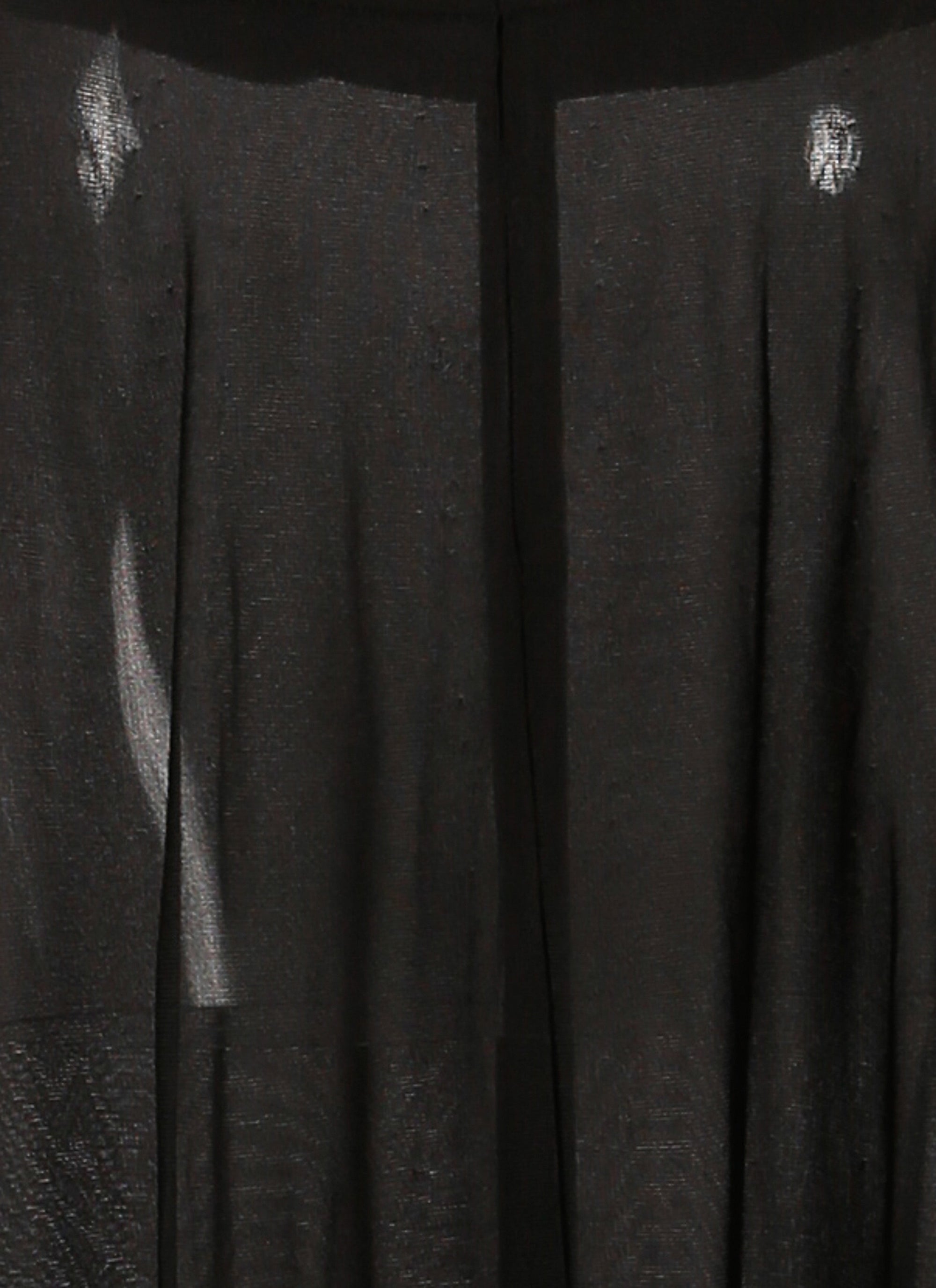 Plain sheer long skirt bottom - Black intense