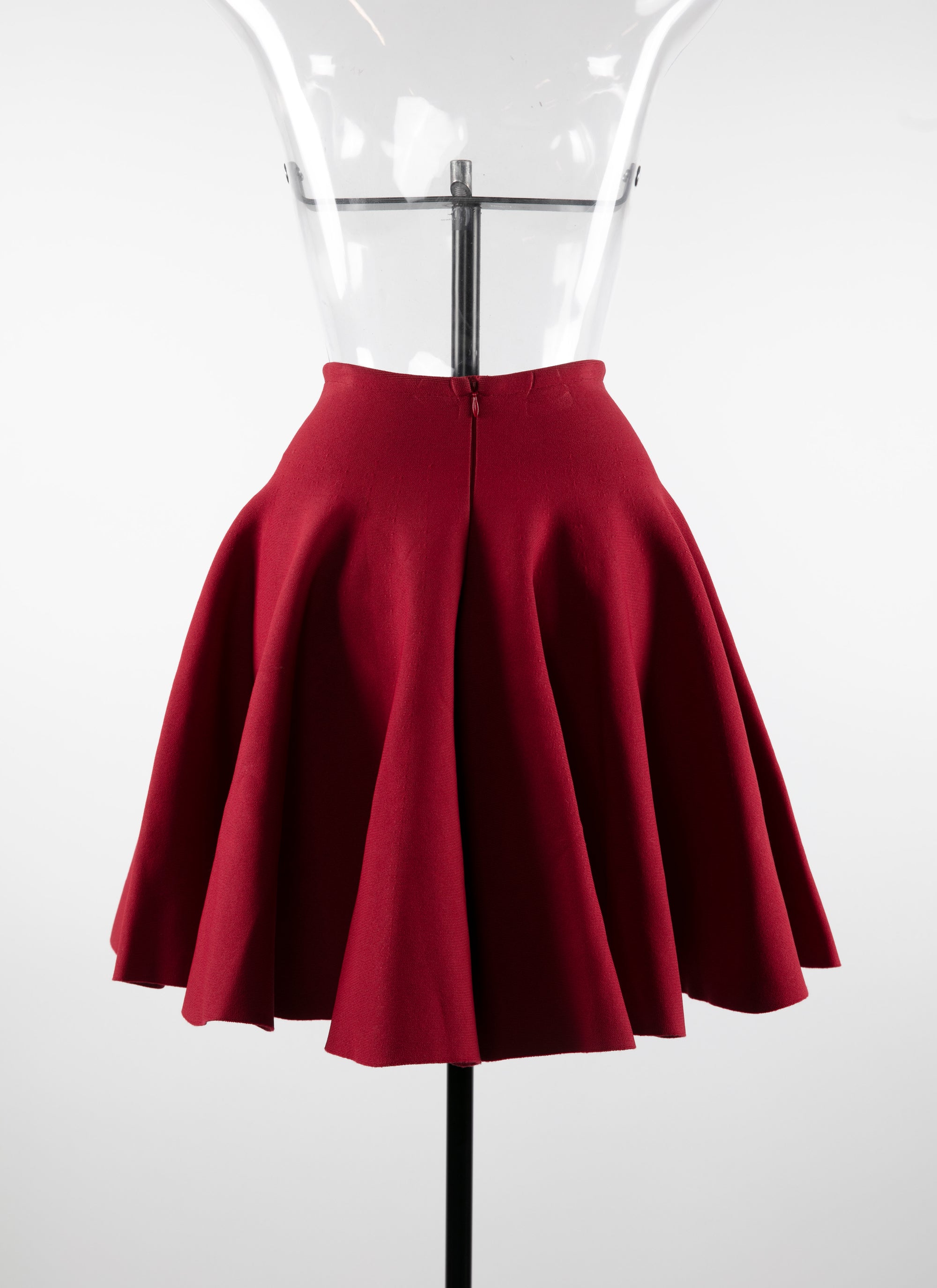 Short plain skater skirt - Madder