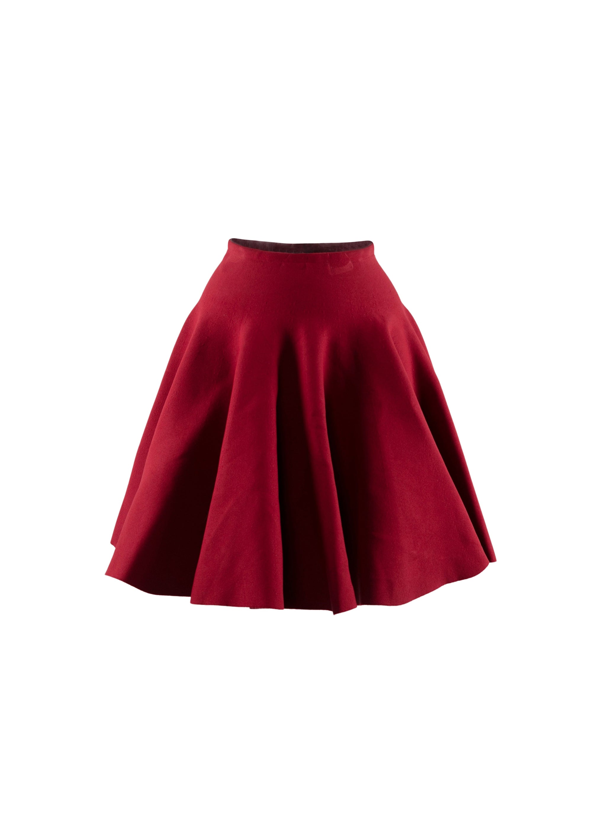 Short plain skater skirt - Madder