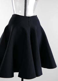 Jupe courte patineuse unie - Nuit
