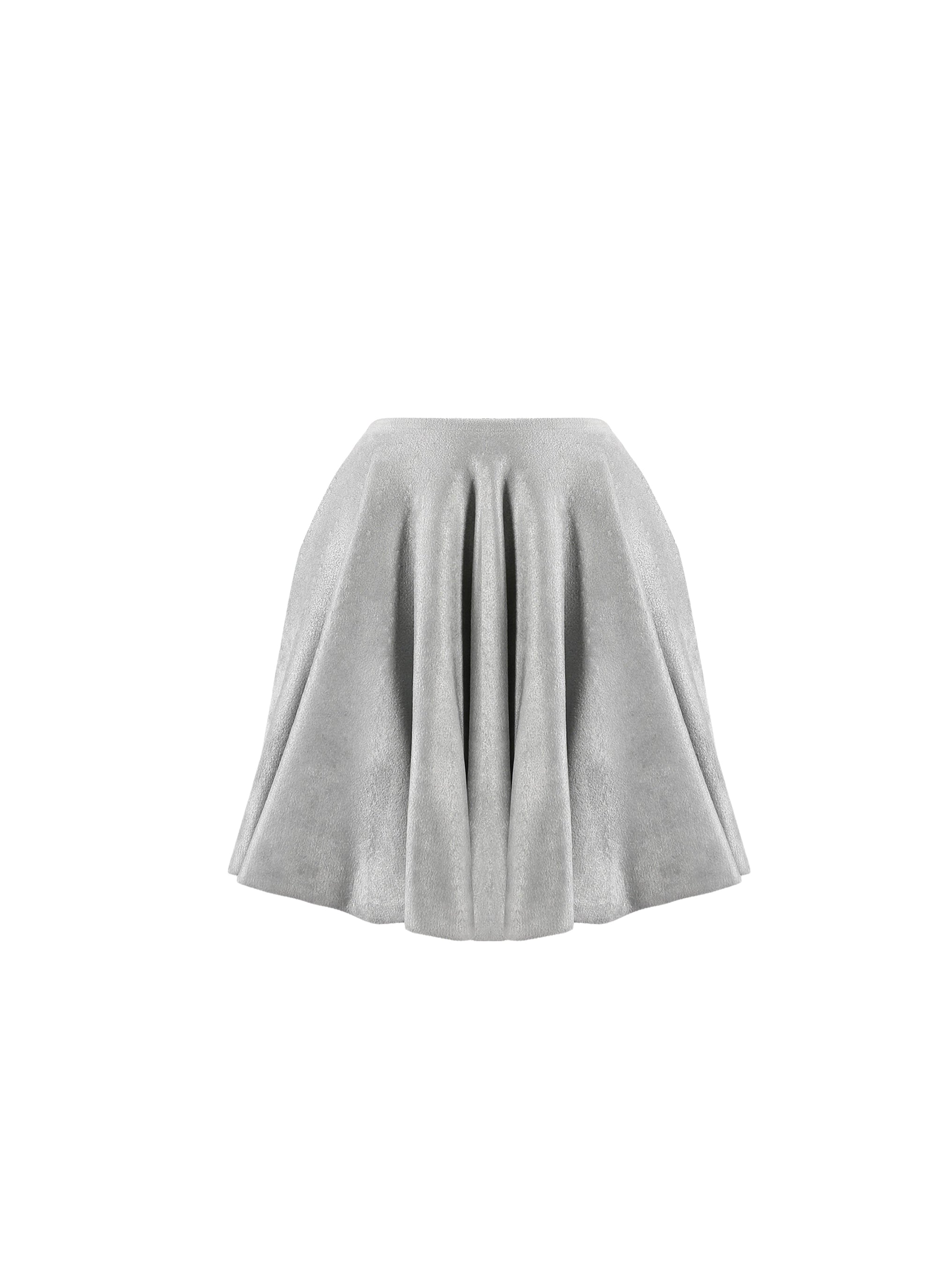 Velvet short skirt - Blue Grey