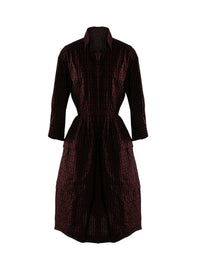Regular wool dress - Bordeaux & Black