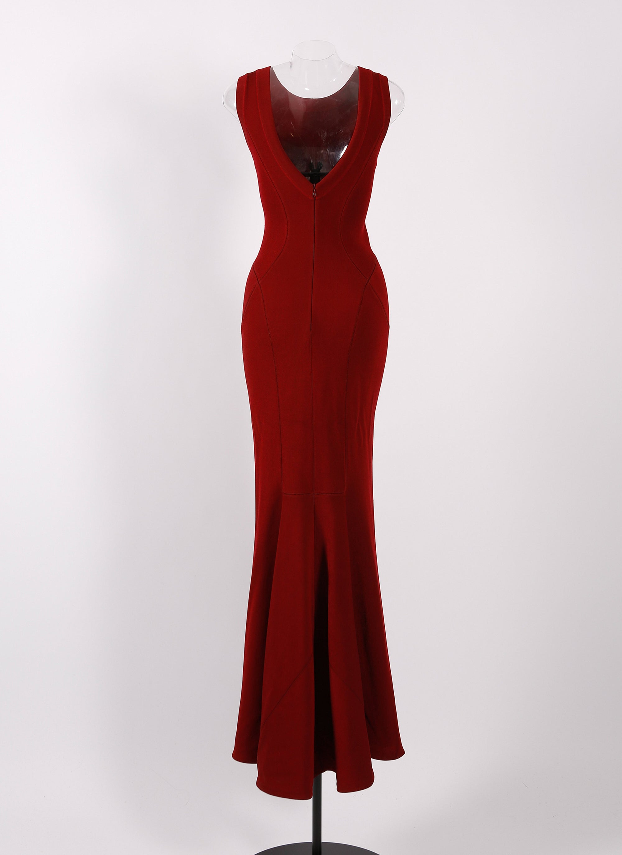 Diva sleeveless knitted dress - Madder