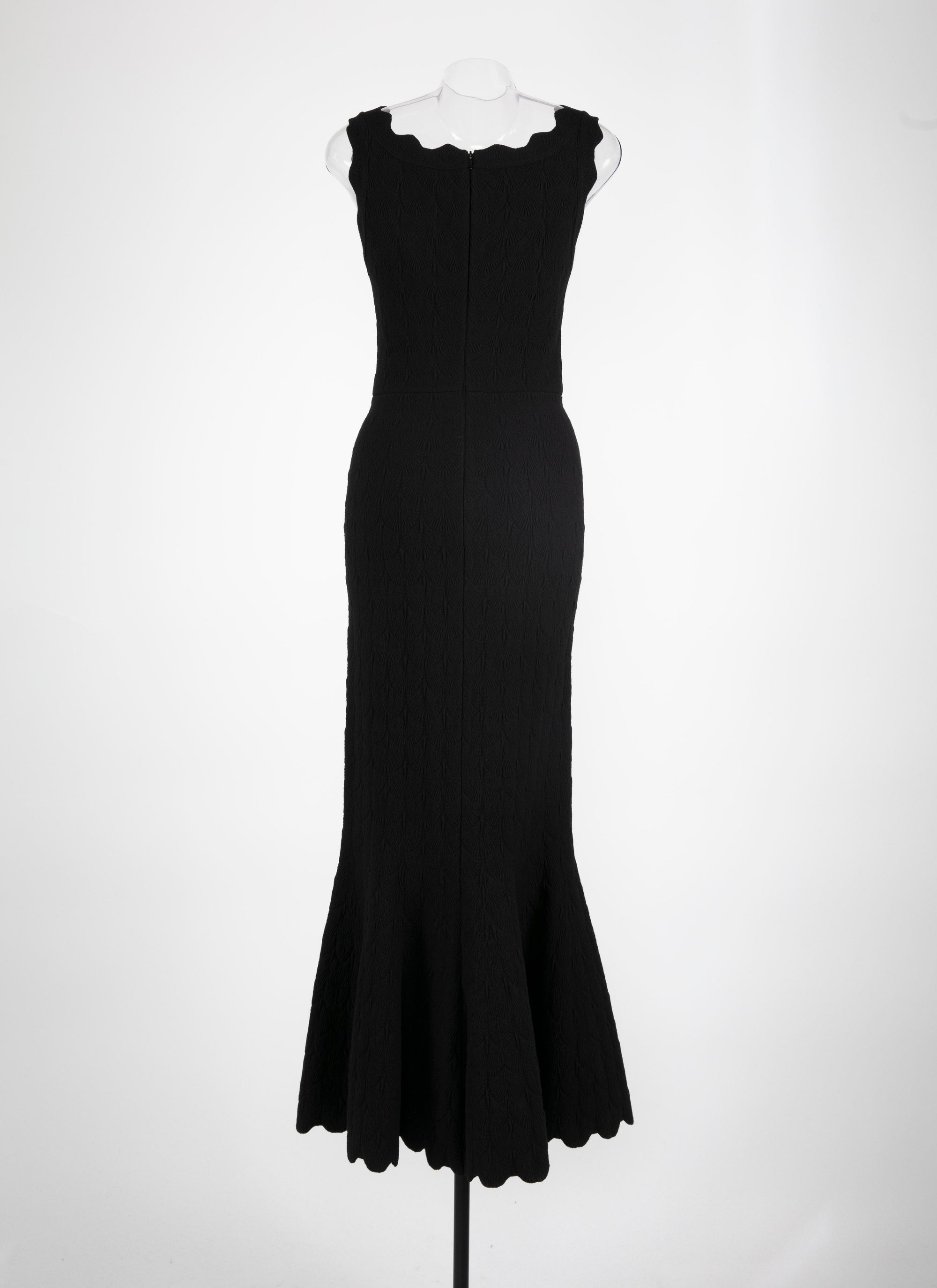 Long sleeveless dress Lotus - Black intense