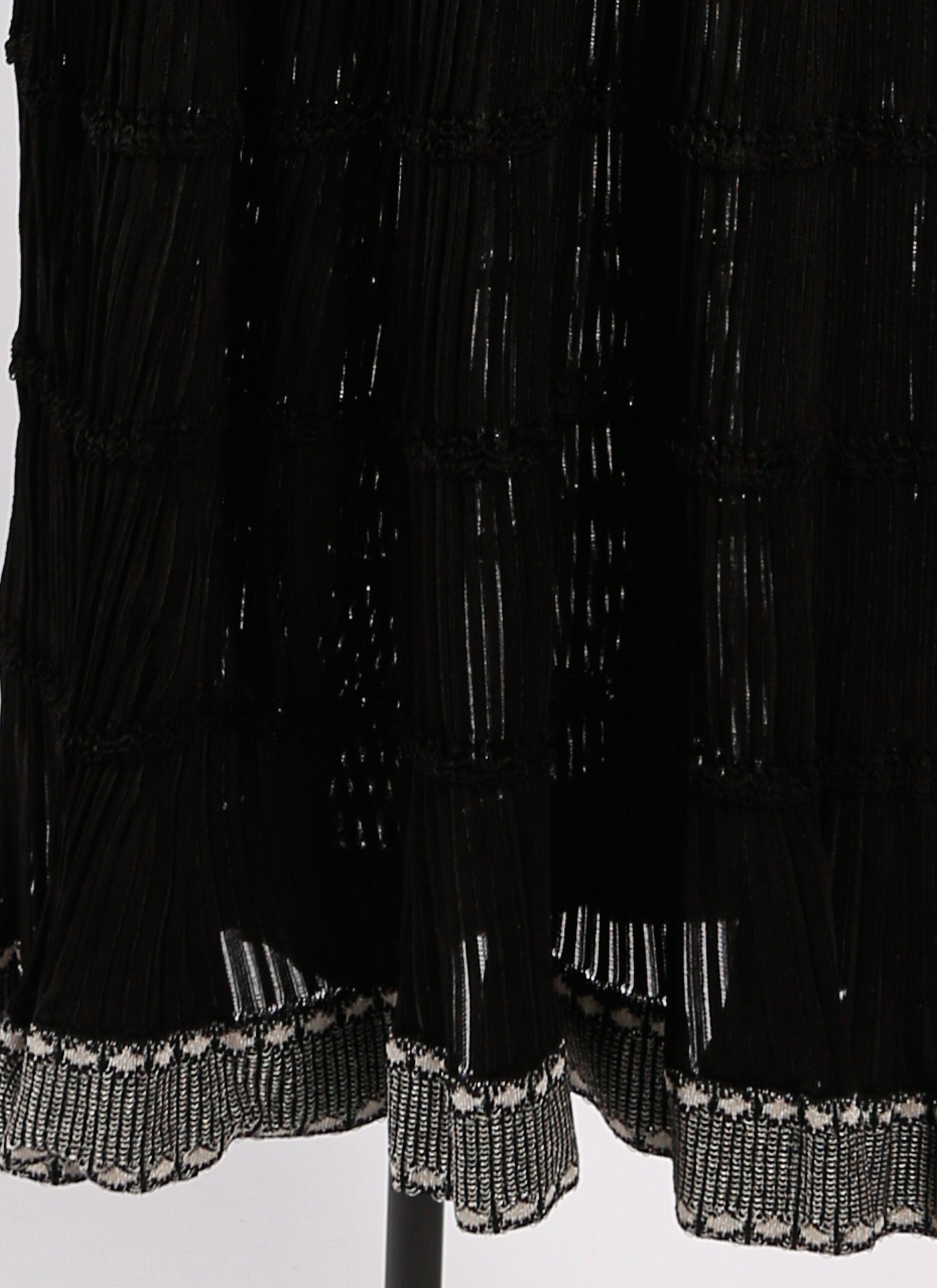 Mambo long-sleeved maxi dress - Black & Rhodium