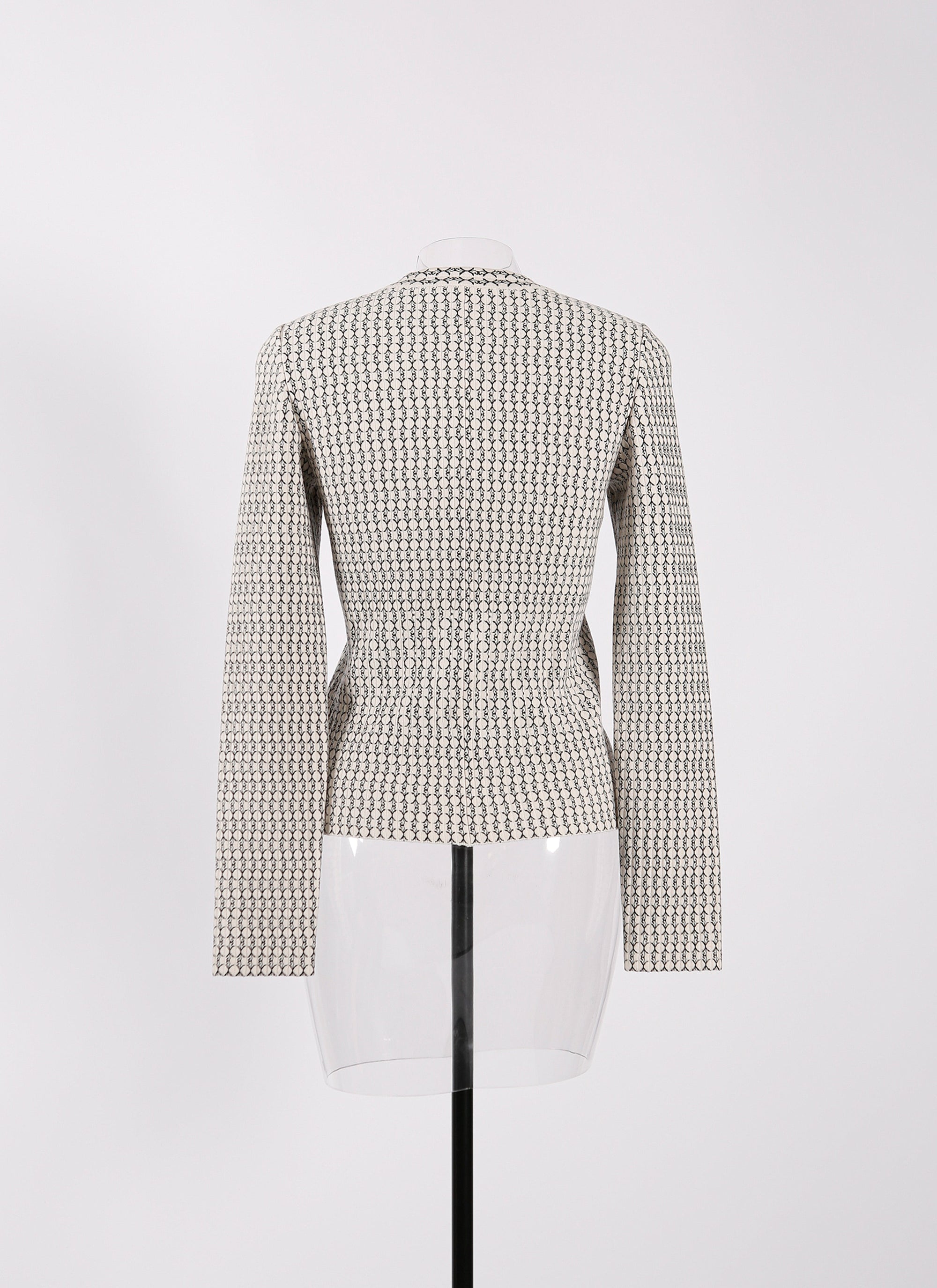 Candy long sleeve jumper in wool - White & Black