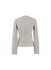 Candy Long Sleeve Wool Sweater - White & Black