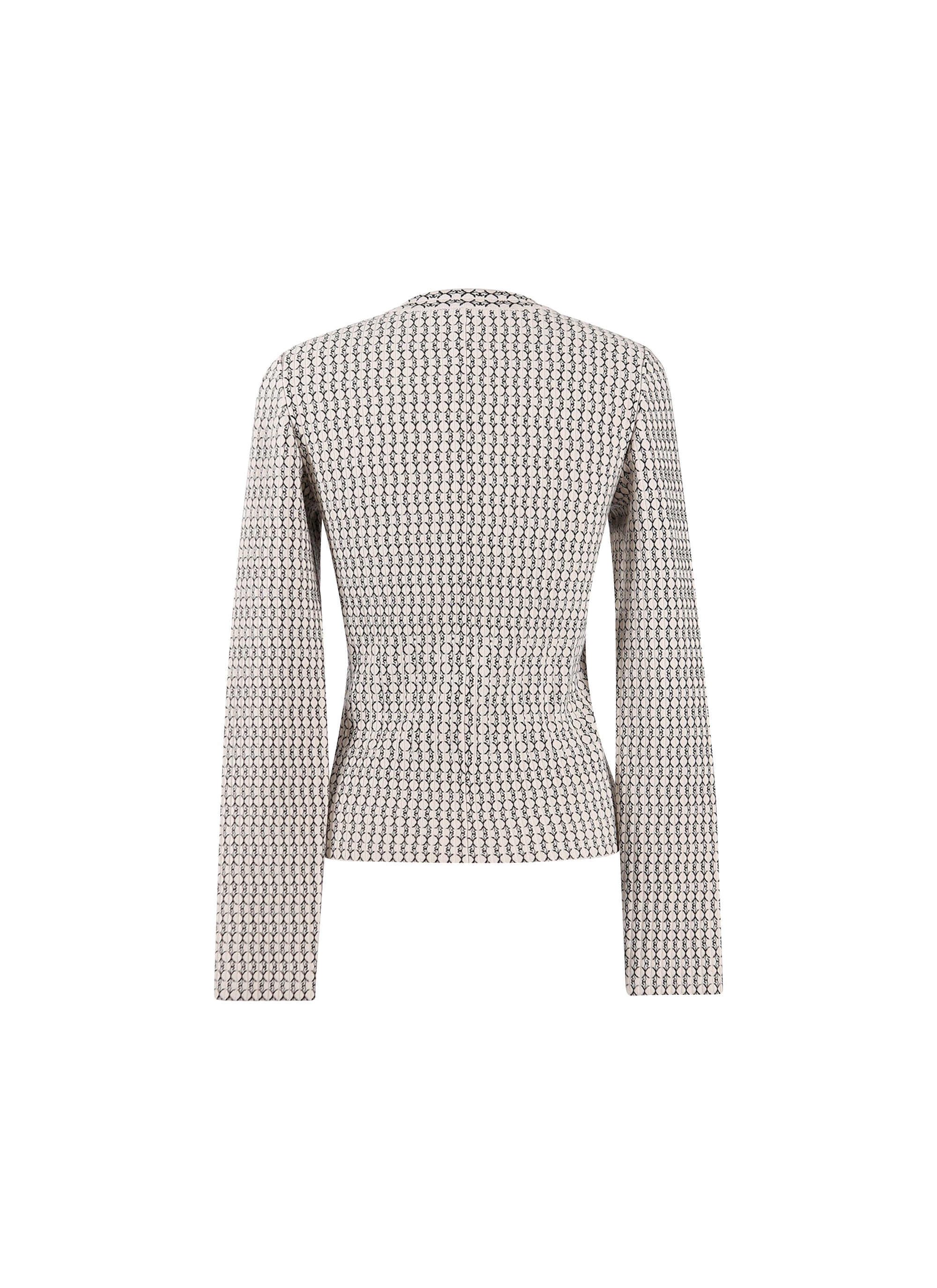 Candy Long Sleeve Wool Sweater - White & Black