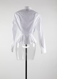 Classic basque long sleeve shirt - White