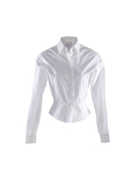 Classic basque long sleeve shirt - White