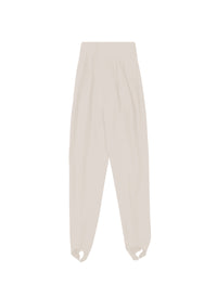 Wool stretch trousers - White iridescent