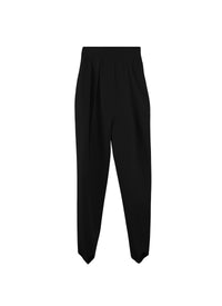 Stretch wool trousers - Black