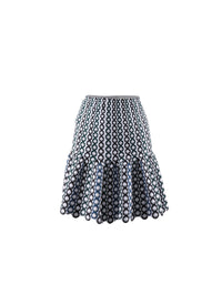 Short flared skirt with contrasting pattern - Multicolour